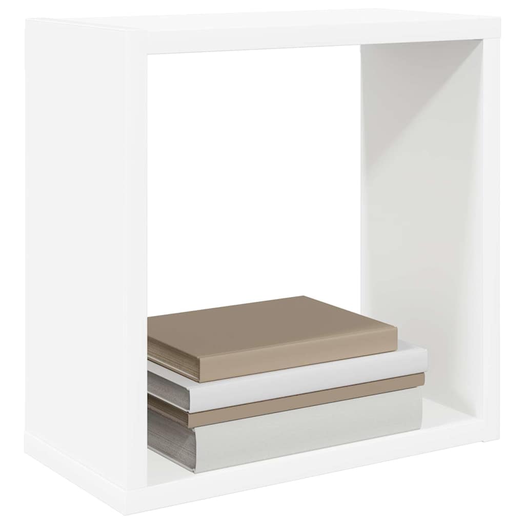 Wall Cube Shelves 6 pcs White 30x15x30 cm