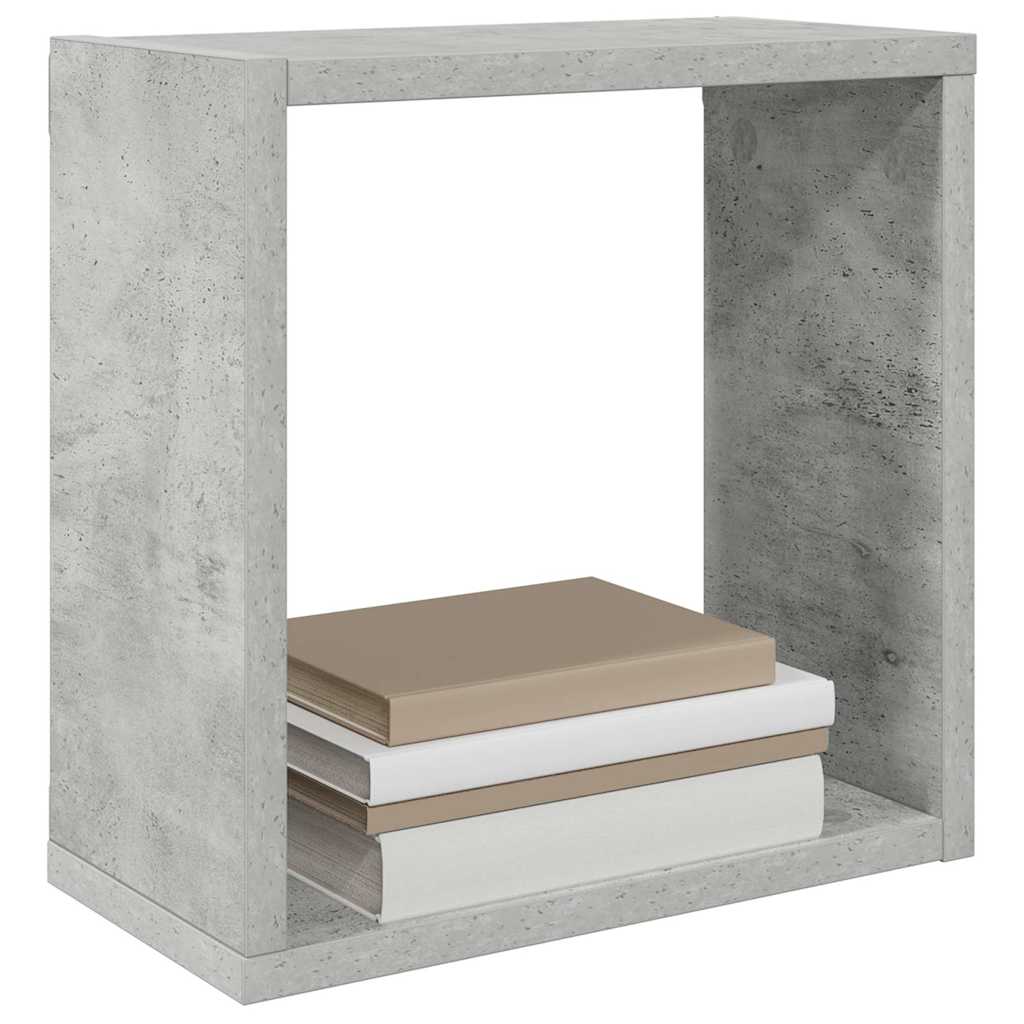 Wall Cube Shelves 6 pcs Concrete Grey 30x15x30 cm