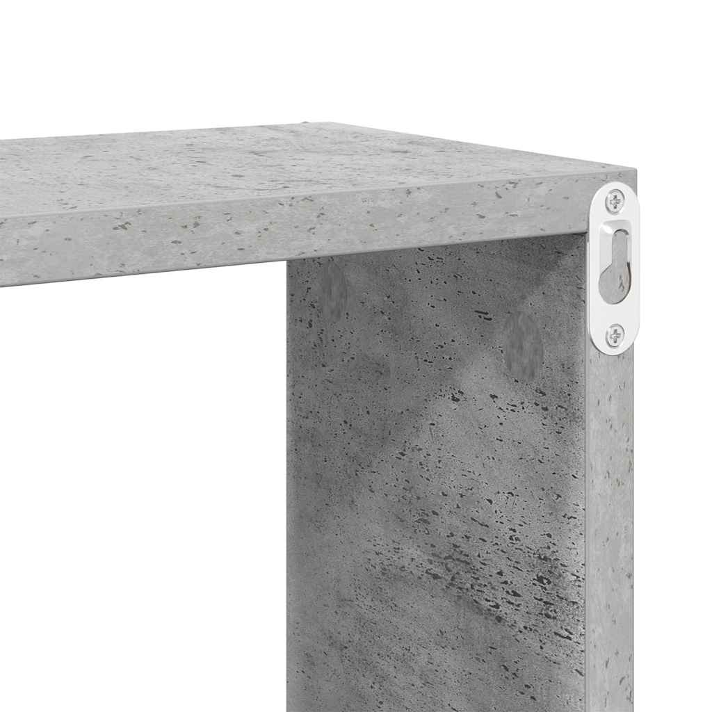 Wall Cube Shelves 6 pcs Concrete Grey 30x15x30 cm