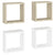 Wall Cube Shelves 4 pcs White and Sonoma Oak 30x15x30 cm