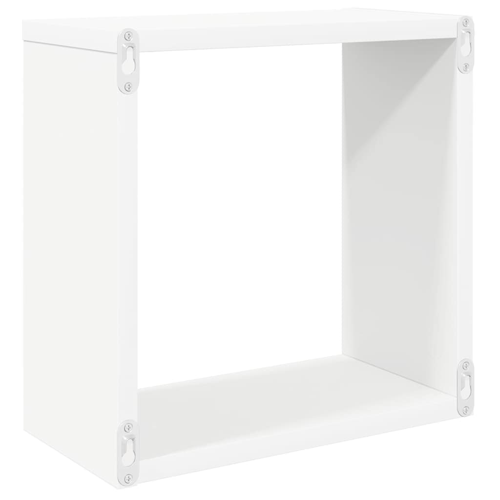 Wall Cube Shelves 4 pcs White and Sonoma Oak 30x15x30 cm