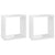 Wall Cube Shelves 2 pcs High Gloss White 30x15x30 cm