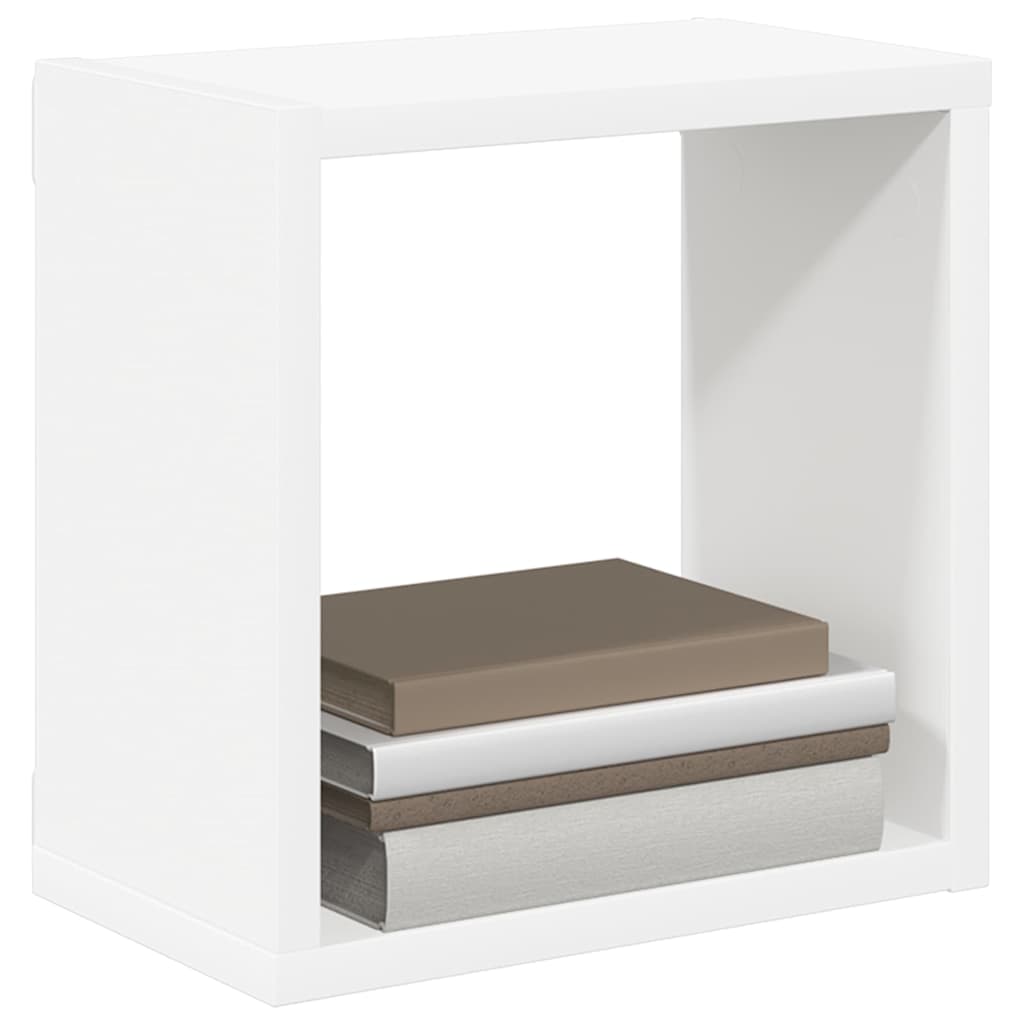 Wall Cube Shelves 6 pcs White 26x15x26 cm