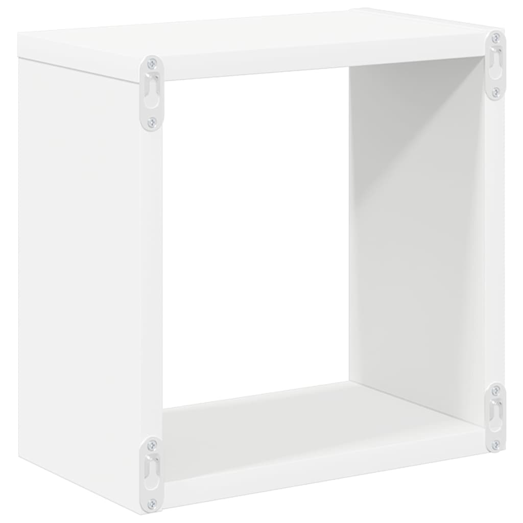 Wall Cube Shelves 6 pcs White 26x15x26 cm