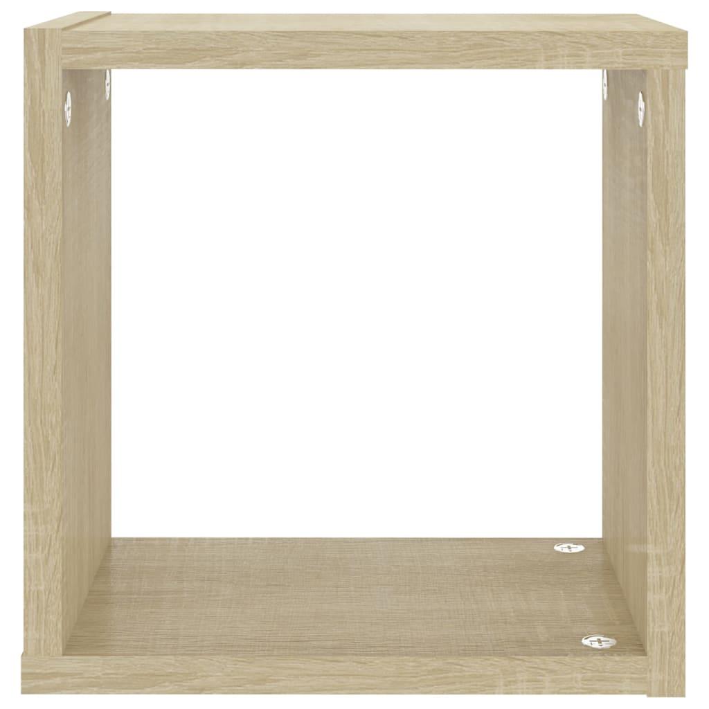 Wall Cube Shelves 6 pcs Sonoma Oak 26x15x26 cm