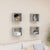 Wall Cube Shelves 4 pcs Concrete Grey 26x15x26 cm