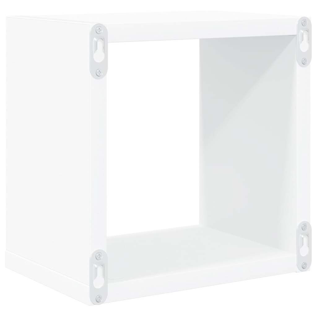 Wall Cube Shelves 6 pcs White 22x15x22 cm