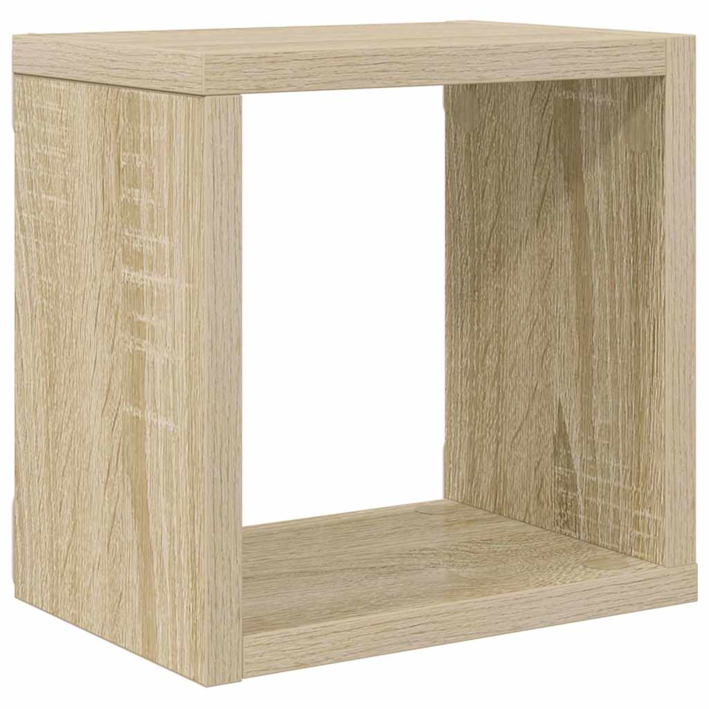 Wall Cube Shelves 4 pcs Sonoma Oak 22x15x22 cm