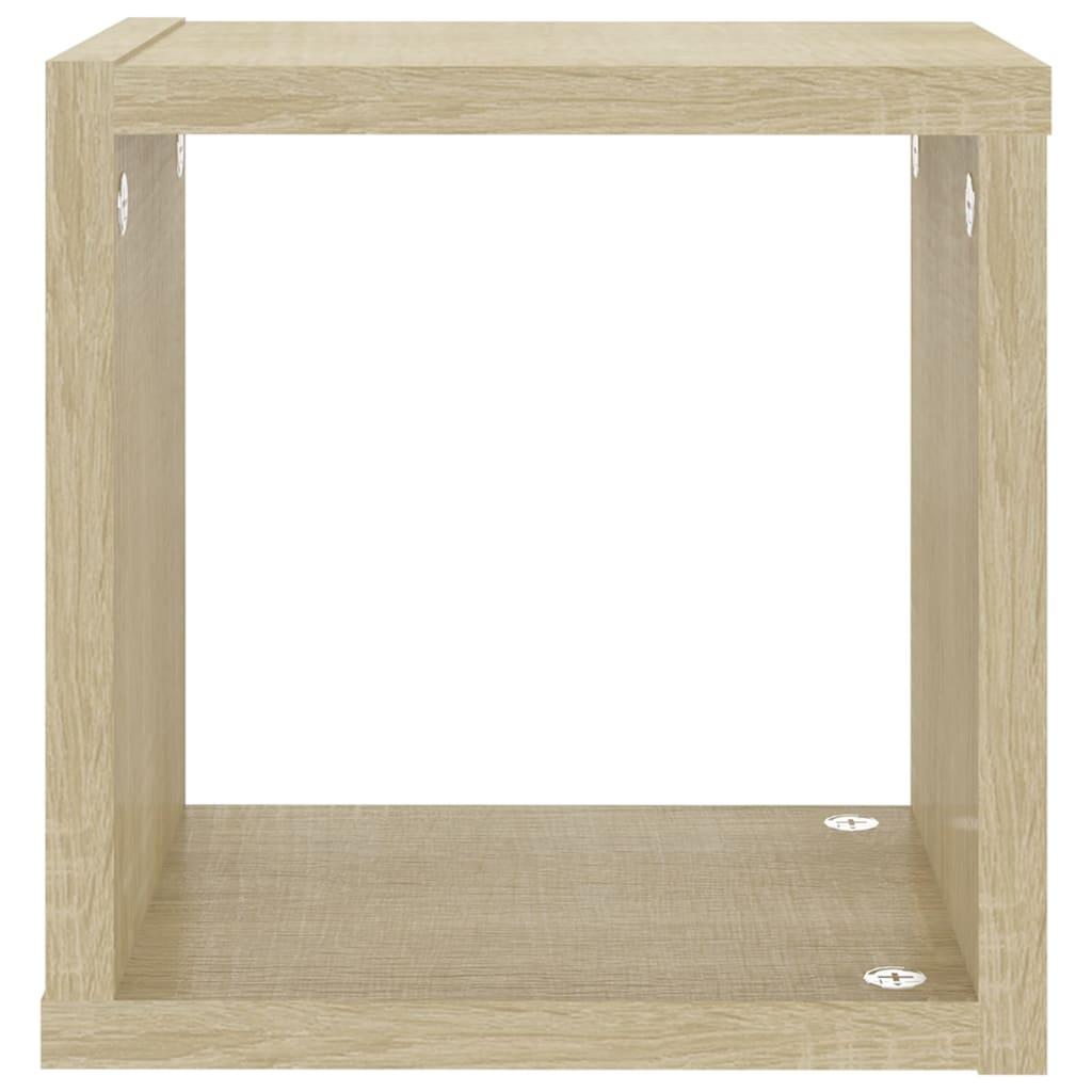 Wall Cube Shelves 6 pcs Sonoma Oak 22x15x22 cm