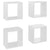 Wall Cube Shelves 4 pcs High Gloss White 22x15x22 cm