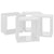 Wall Cube Shelves 4 pcs High Gloss White 22x15x22 cm