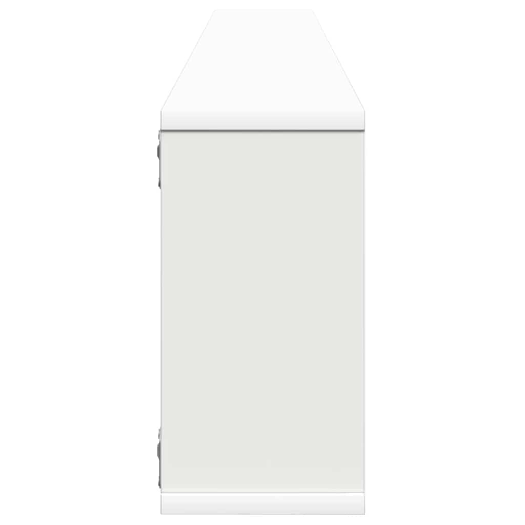 Wall Cube Shelves 4 pcs White 100x15x30 cm Engineered Wood