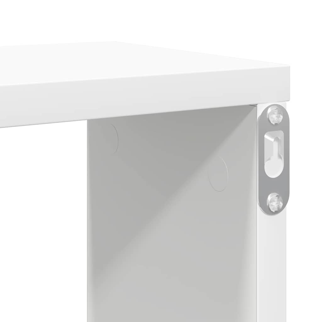 Wall Cube Shelves 4 pcs White 100x15x30 cm Engineered Wood