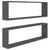 Wall Cube Shelves 2 pcs Grey 100x15x30 cm Engineered Wood