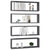 Wall Cube Shelves 4 pcs Grey 80x15x26.5 cm Engineered Wood