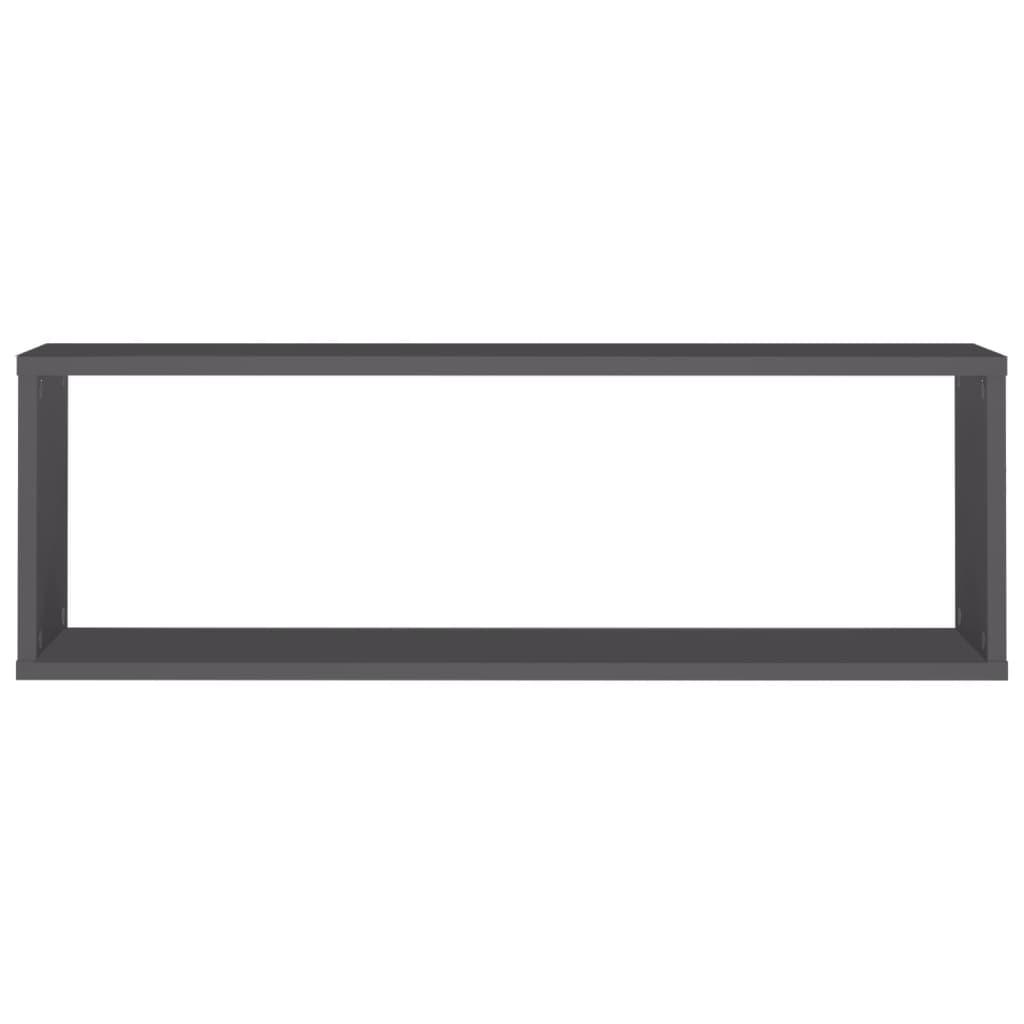 Wall Cube Shelves 6 pcs Grey 80x15x26.5 cm Engineered Wood