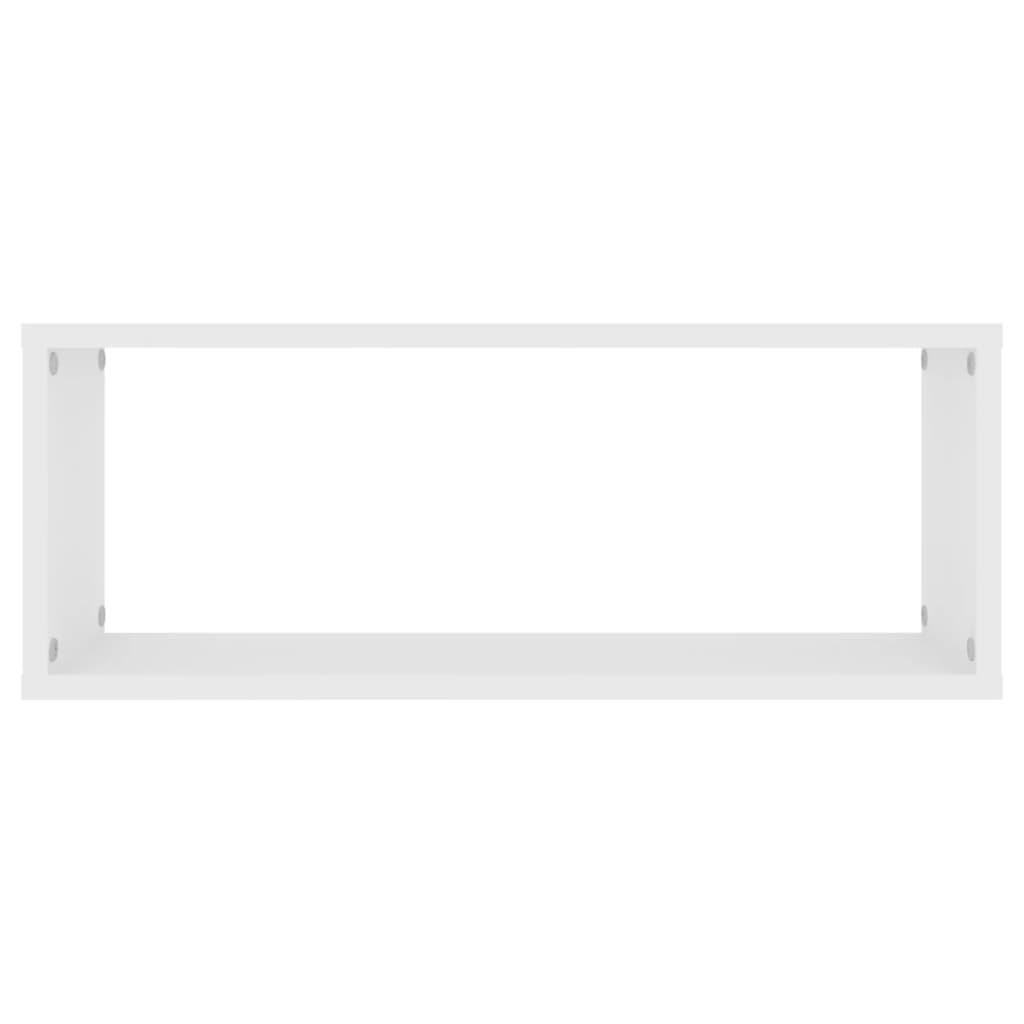 Wall Cube Shelves 2 pcs White 60x15x23 cm Engineered Wood