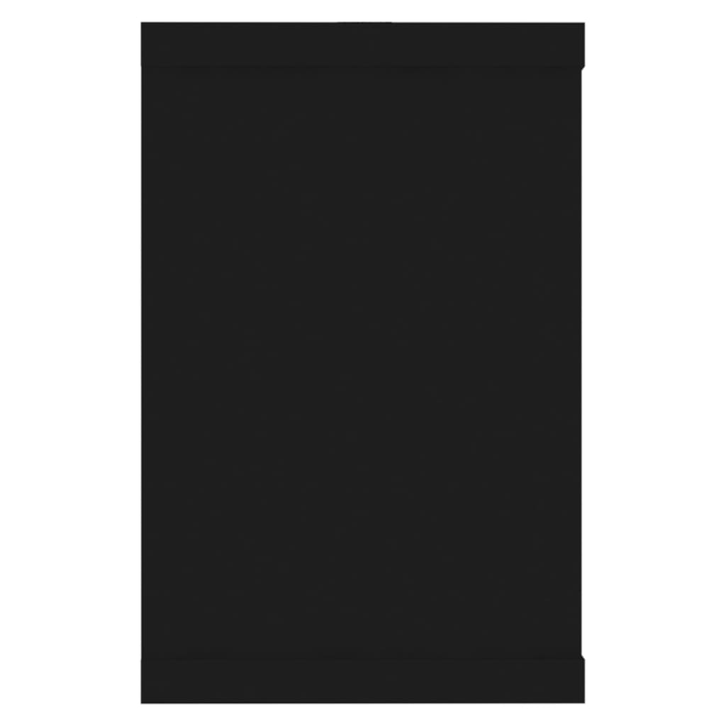 Wall Cube Shelves 4 pcs Black 60x15x23 cm Engineered Wood