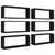 Wall Cube Shelves 6 pcs Black 60x15x23 cm Engineered Wood