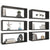 Wall Cube Shelves 6 pcs Black 60x15x23 cm Engineered Wood