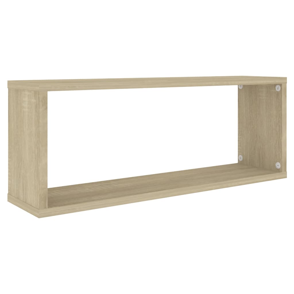 Wall Cube Shelves 6 pcs Sonoma Oak 60x15x23 cm Engineered Wood