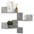 Wall Corner Shelves 2 pcs Concrete Grey 40x40x50 cm Engineered Wood