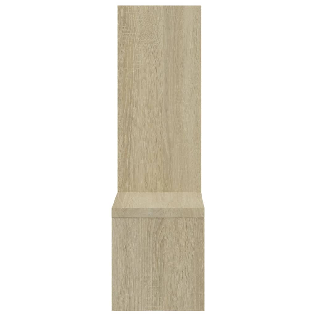 Wall Shelves 2 pcs White and Sonoma Oak 50x15x50 cm Engineered Wood