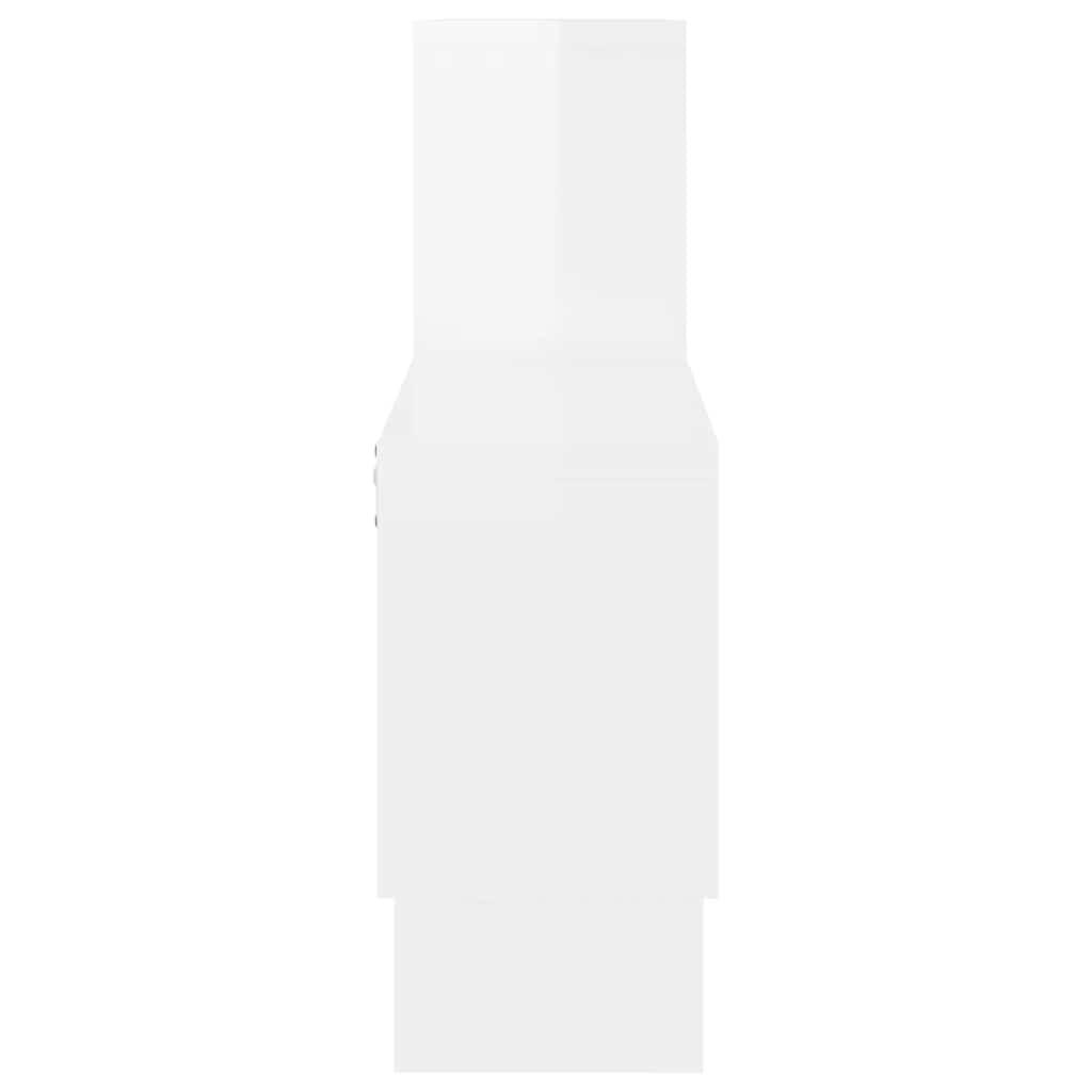 Car-shaped Wall Shelf High Gloss White 82x15x51 cm Engineered Wood