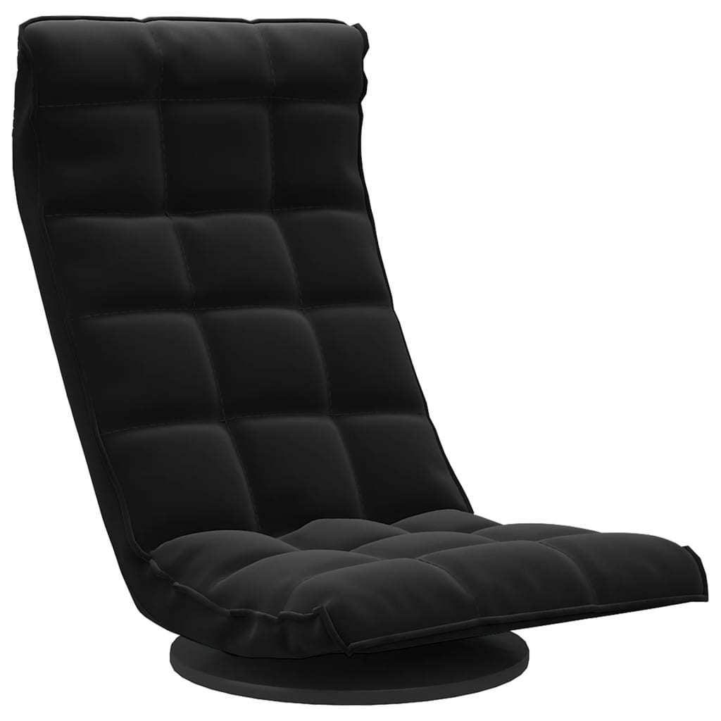 Swivel Floor Chair Black Velvet