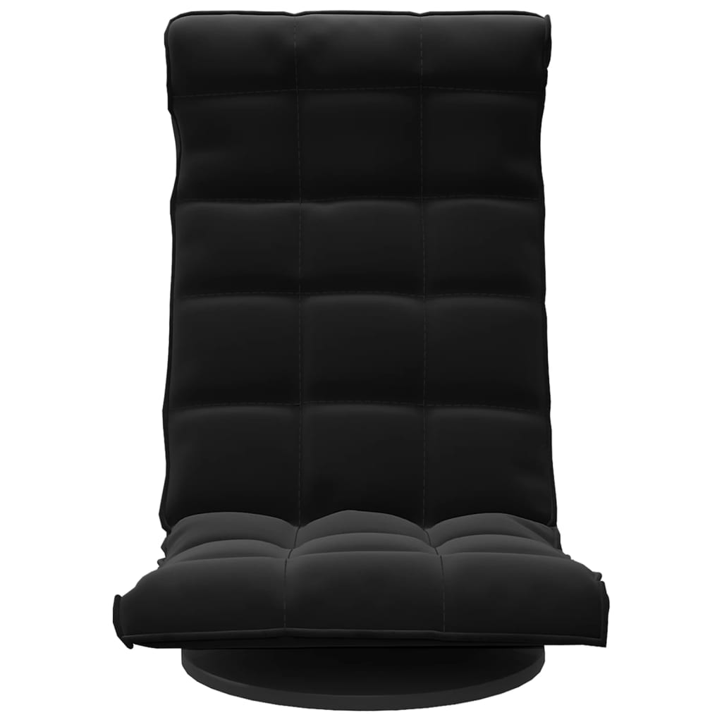 Swivel Floor Chair Black Velvet