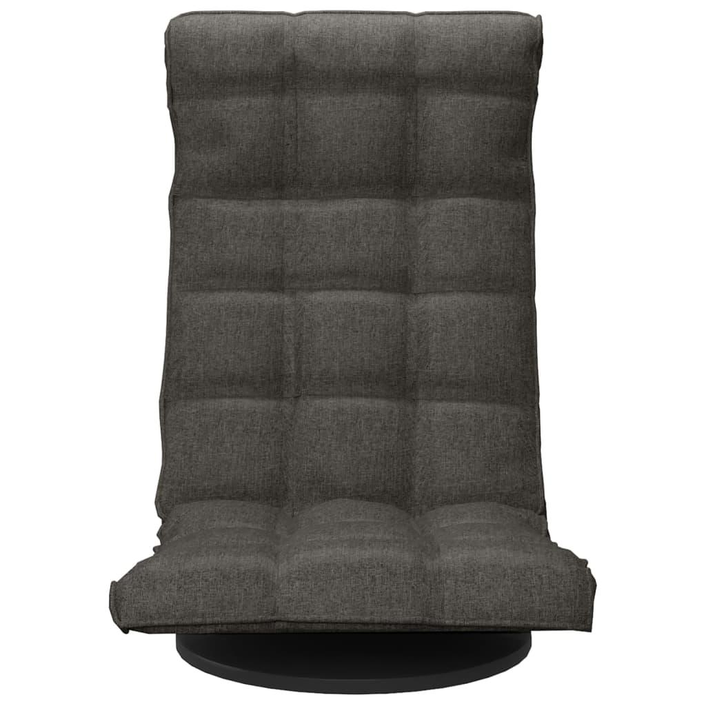 Swivel Floor Chair Dark Grey Fabric