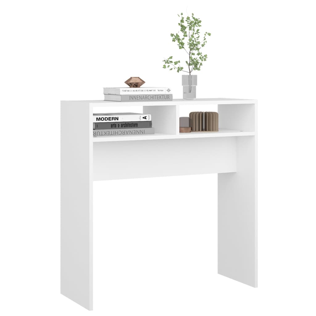 Console Table White 78x30x80 cm Engineered Wood