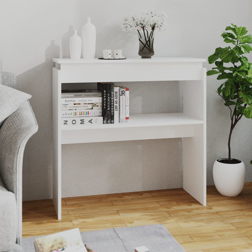 Console Table White 80x30x80 cm Engineered Wood