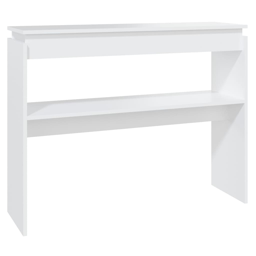 Console Table White 102x30x80 cm Engineered Wood