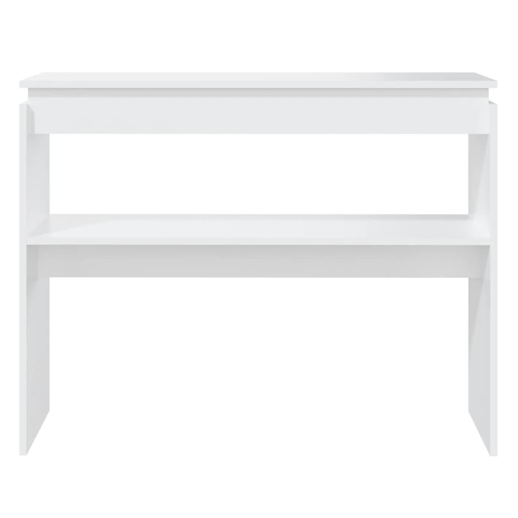 Console Table White 102x30x80 cm Engineered Wood