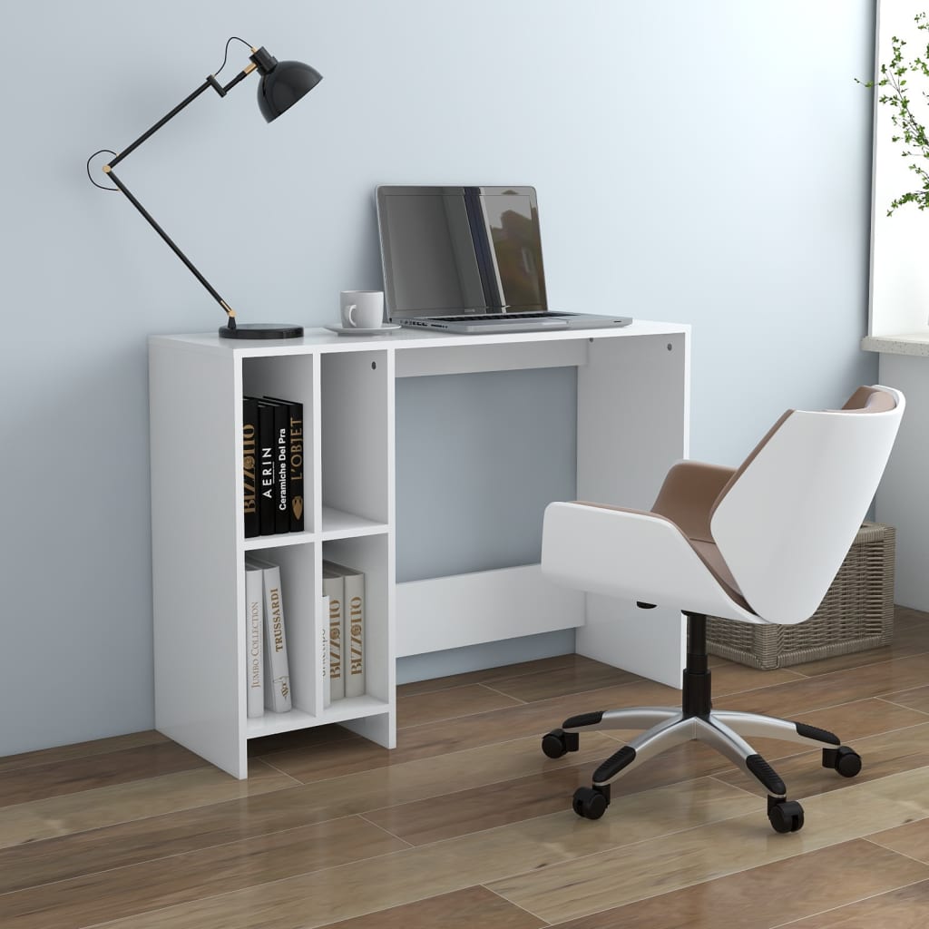 Notebook Desk White 102.5x35x75 cm Engineered Wood