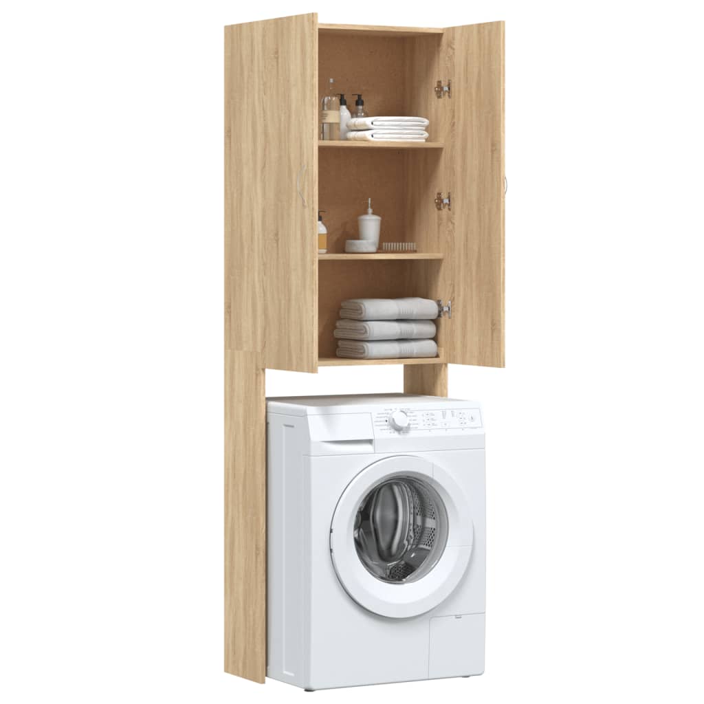 Washing Machine Cabinet Sonoma Oak 64x25.5x190 cm