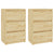 Bedside Cabinets 2 pcs 40x29.5x64 cm Solid Pine Wood