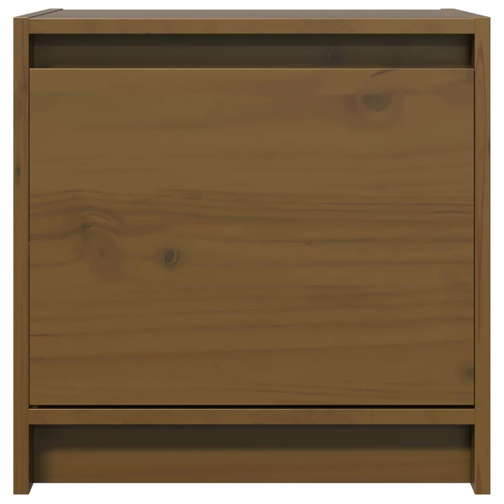 Bedside Cabinet Honey Brown 40x30.5x40 cm Solid Pinewood