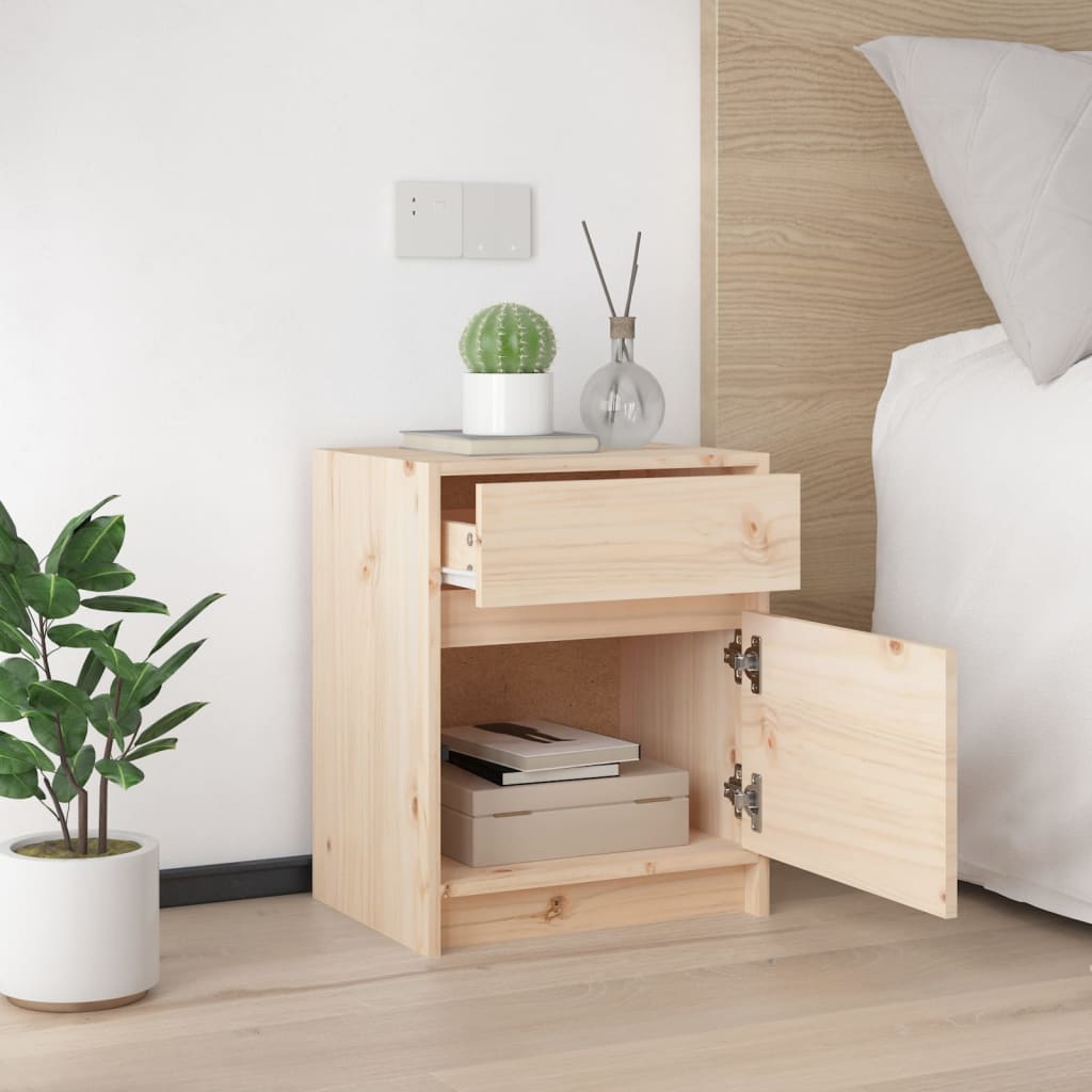 Bedside Cabinet 40x31x50 cm Solid Pinewood