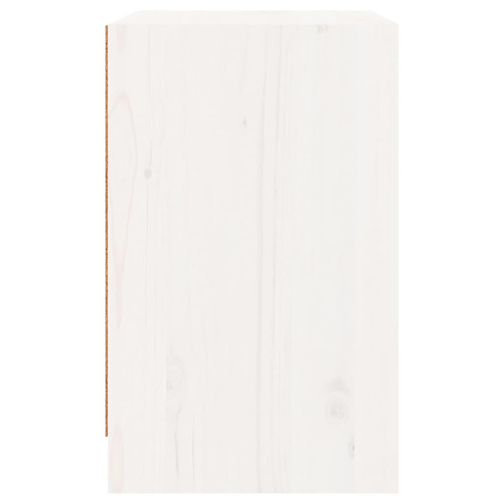 Bedside Cabinet White 40x31x50 cm Solid Pinewood