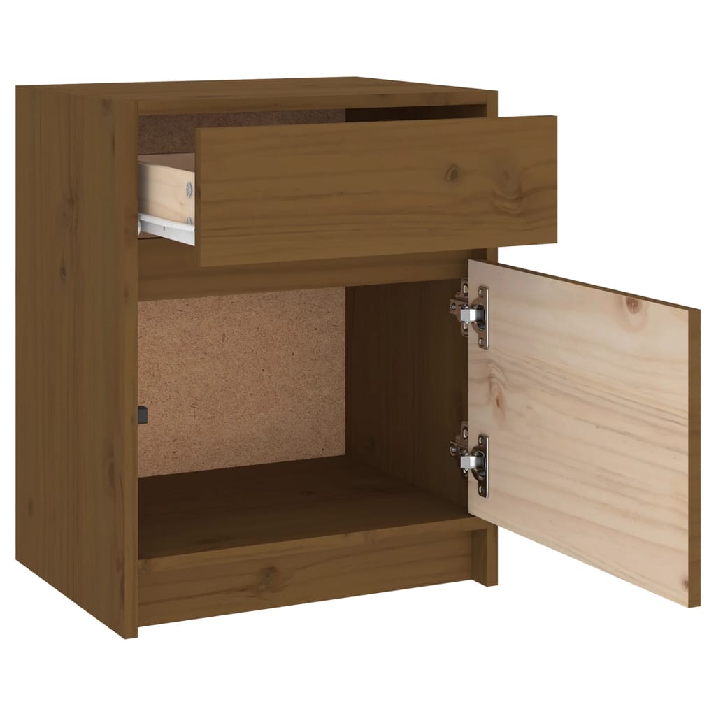 Bedside Cabinets 2 pcs Honey Brown 40x31x50 cm Solid Pinewood