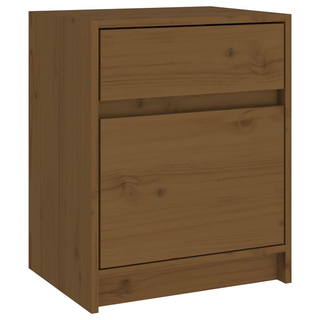 Bedside Cabinets 2 pcs Honey Brown 40x31x50 cm Solid Pinewood