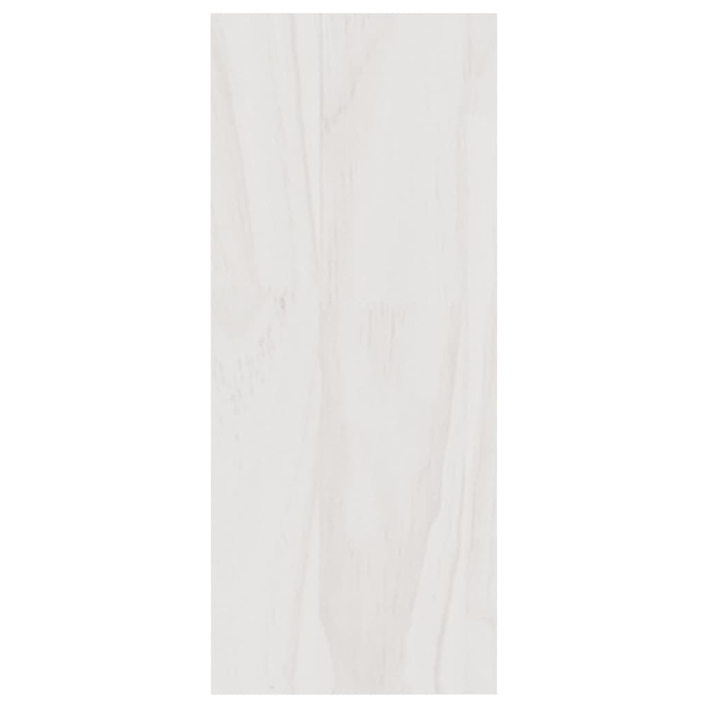 Book Cabinet White 40x30x71.5 cm Solid Pinewood