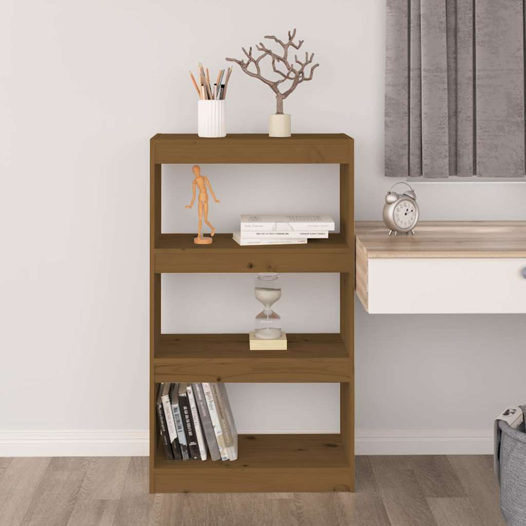 Book Cabinet/Room Divider Honey Brown 60x30x103.5 cm Wood Pine