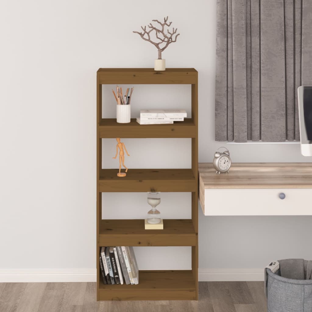 Book Cabinet/Room Divider Honey Brown 60x30x135.5 cm Wood Pine