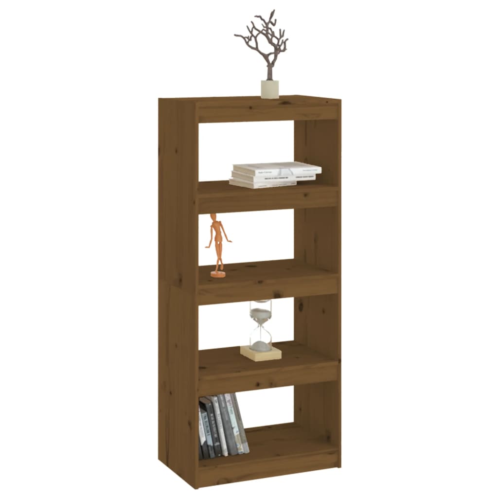 Book Cabinet/Room Divider Honey Brown 60x30x135.5 cm Wood Pine