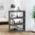 Book Cabinet/Room Divider Grey 80x30x103.5 cm Solid Wood Pine