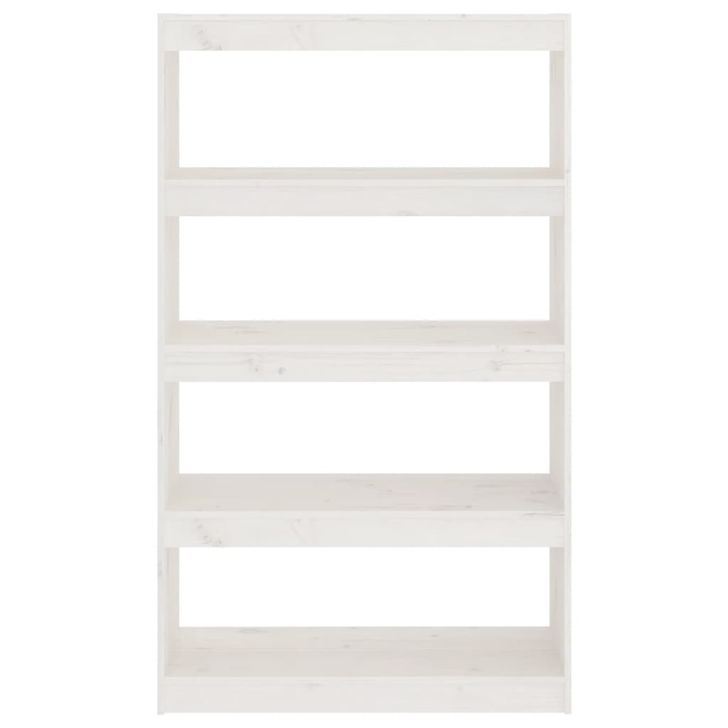 Book Cabinet/Room Divider White 80x30x135.5 cm Solid Wood Pine