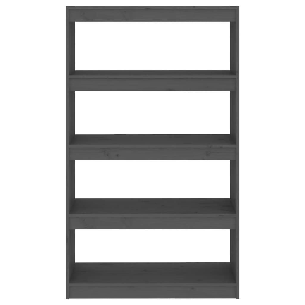 Book Cabinet/Room Divider Grey 80x30x135.5 cm Solid Wood Pine